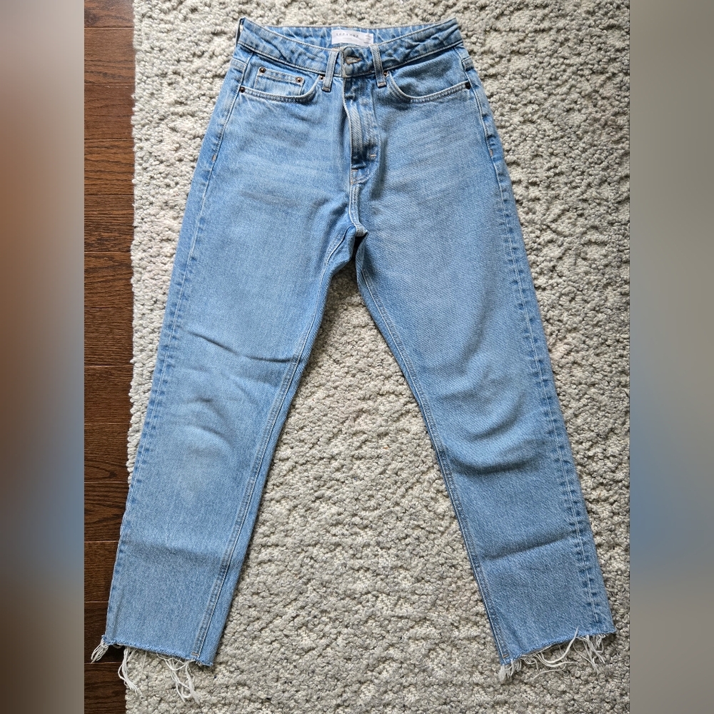 Revolve Topshop Sky Blue Straight Jeans